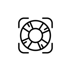 lifesaver line vector icon