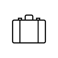 suitcase line vector icon