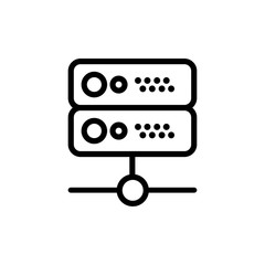 data server line vector icon