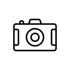 camera line vector icon