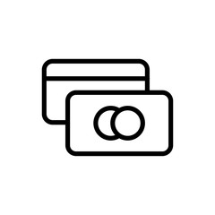 credit card line vector icon