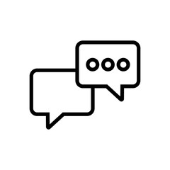 Fototapeta premium message bubble line vector icon
