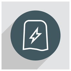 ecology battery line vector icon