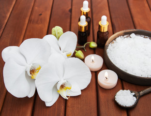 Spa products with orchids