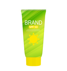 Sun Care Cream Bottle, Tube Template for Ads or Magazine Backgro