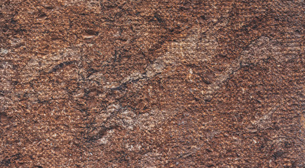 Brown and red background with concrete texture horizontal top view isolated, vintage dark bronze backdrop, old rustic stone board, space blank back on the table, mockup brick nuture wall