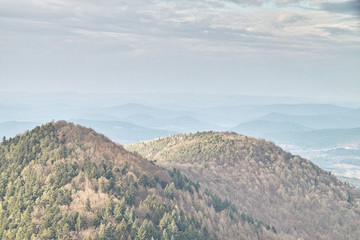 Fototapeta premium Fernblick von der Wegelnburg im Winter