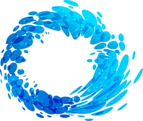 Aqua circle splash element