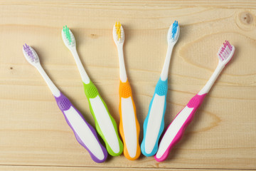 toothbrush tooth-brush on wood