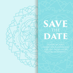 Vintage template design layout for Wedding invitation.