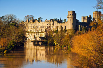 Warwick Castle on a glorious autumn morning