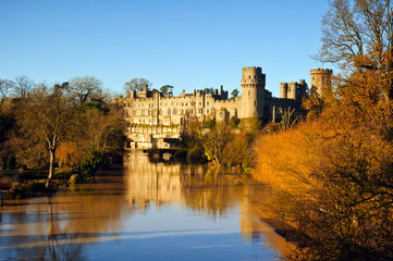 Warwick Castle on a glorious autumn morning