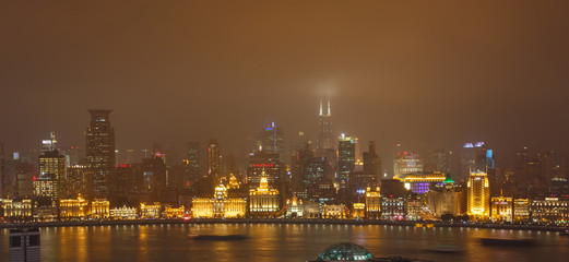Fototapeta na wymiar Modern urban nightscape, the Bund,Shanghai,