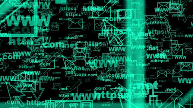 seamless video randomly moving elements of the monitor screen video loop