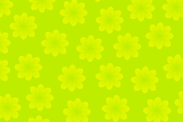 Flower pattern on green background.