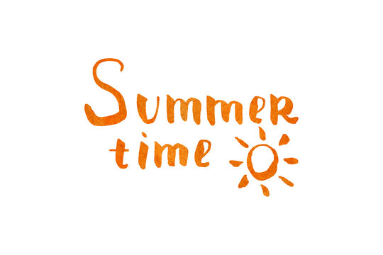 Summer time watercolor lettering.
