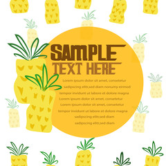 Pineapple  infographic vegetable, food vector