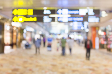 Abstract blur duty free area in airport