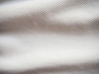 Fototapeta na wymiar White sports jersey fabric texture background