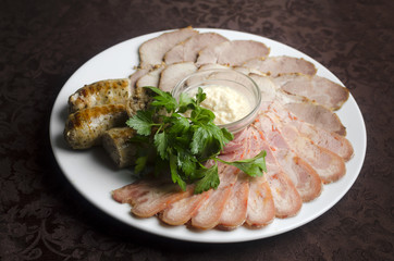 Meat appetizer of baked meat