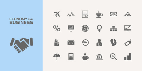 Group of twenty economy and business icons