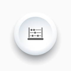 Abacus icon on a white simple button