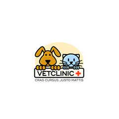 Logo for vetclinic with dog and cat