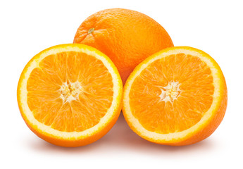 slices oranges isolated