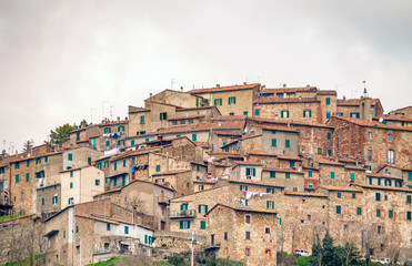 Naklejka premium Beautiful Medieval Town of Tuscany