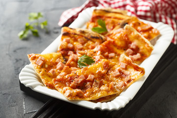 Pie with ham and cheese