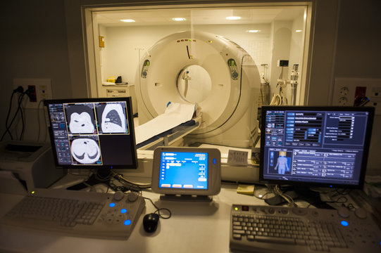 The tomographic scanner in hospital