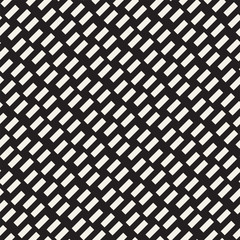 Halftone Edgy Lines Mosaic Endless Stylish Texture. Vector Seamless Black and White Pattern