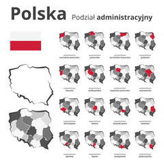 Województwa Polski - obrazy, fototapety, plakaty