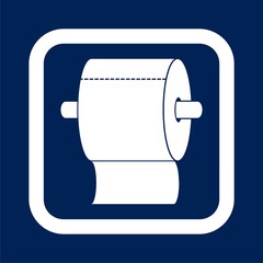 Roll of Toilet Paper Icon Flat Graphic Design - Illustration