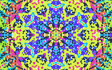 Bright multi-color mosaic pattern