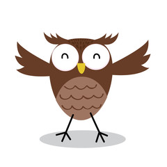 cute bird owl design