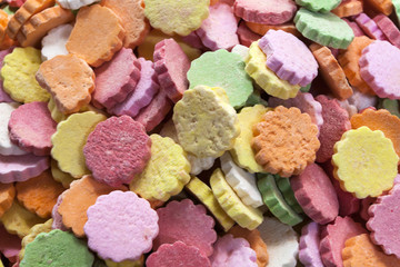 Different color sweets background