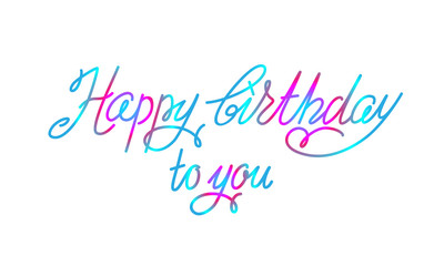 Happy birthday lettering sign