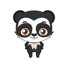 Cute stylized cartoon spectacled bear illustration ( for fun educational purposes, illustrations etc. )
