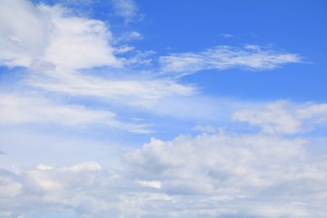 blue sky and white cloud beautiful colorful in nature with copy space for add text