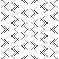 Thin line seamless vector pattern. Editable.