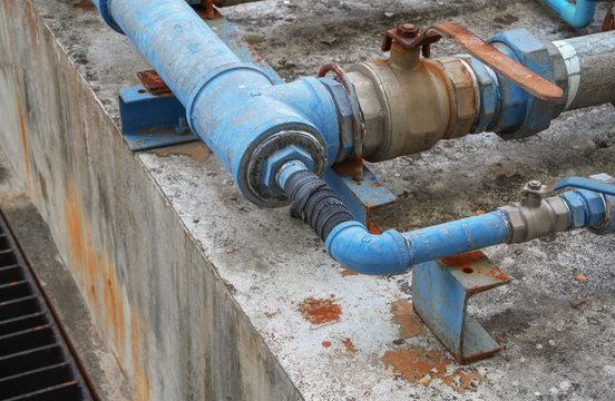 water valve plumbing joint , steel rust industrial old tap pipe