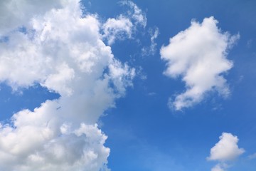 blue sky with big cloud and raincloud,  art of nature beautiful