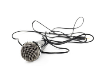 Black microphone composition isolated