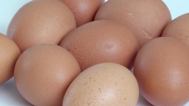 eggs turning on white