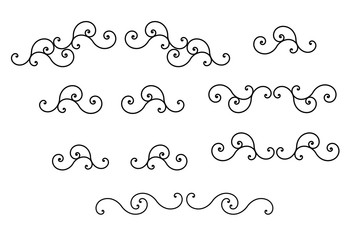 Swirl collection for design vector