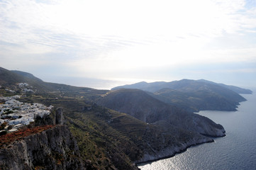 Folegandros - tiny rocky Cycladic island/ fertile soil is very small. Almost no water. Agricultural...