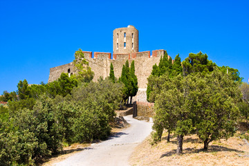 Fort Saint Elme between Port-Vendres and Collioure, Mediterranean, Pyrenees Orientales, Roussillon, France