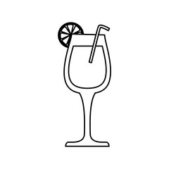 Cocktail glass cup icon vector illustration graphic design