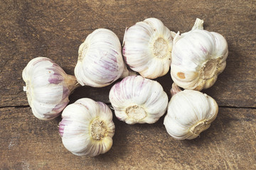 heap of garlic bunches
